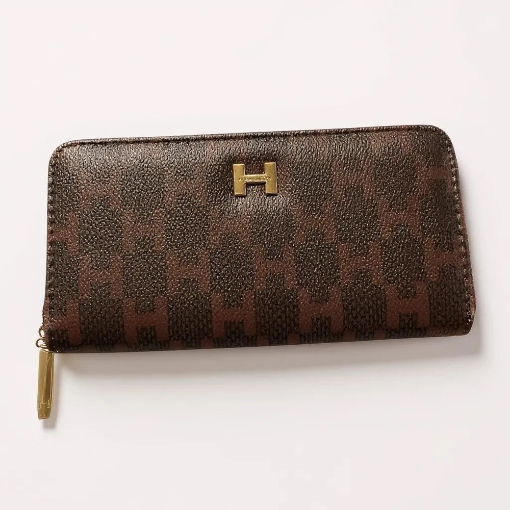 Halston Heritage Brown Leather with Gold Accent